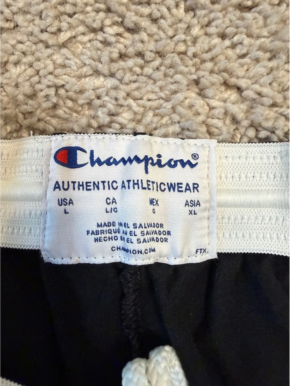 Champion Authentic Athleticwear Black Athletic Shorts Size Large